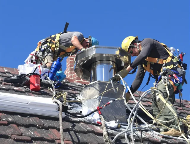 Protective chimney cap installed by Burbank Chimney Sweep in Burbank, CA