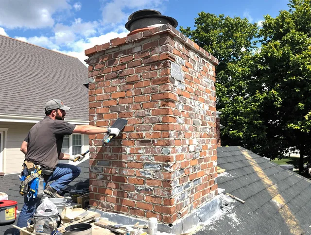Completed chimney rebuild by Burbank Chimney Sweep in Burbank, CA