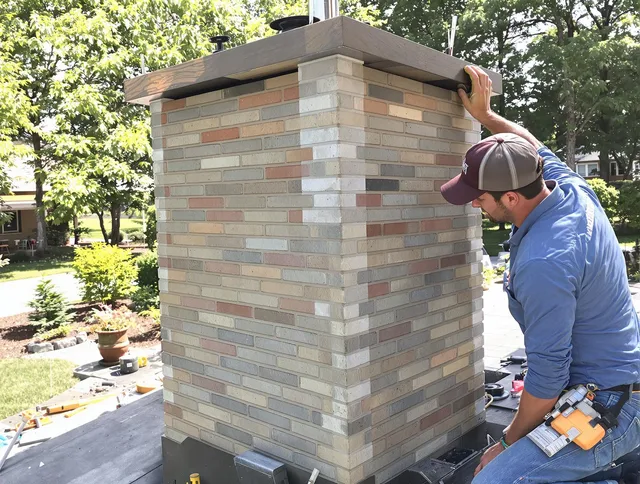 Burbank Chimney Sweep completing a modern chimney remodel in Burbank, CA