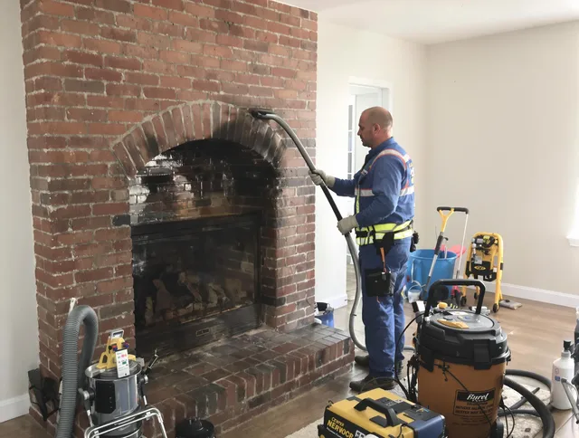 Burbank Chimney Sweep expert performing detailed chimney sweep in Burbank, CA