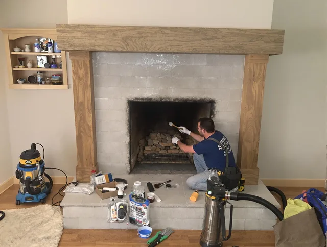 Detailed creosote removal process by Burbank Chimney Sweep in Burbank, CA
