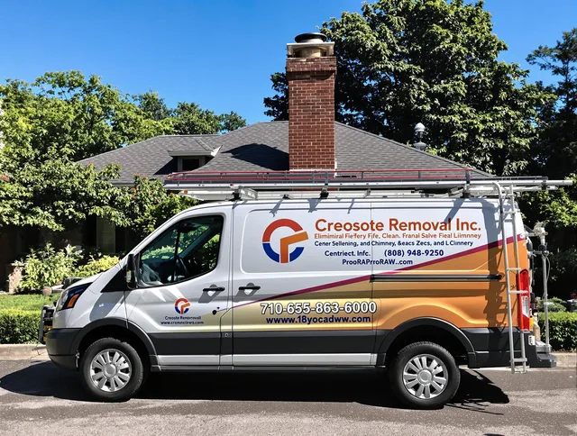 Burbank Chimney Sweep technician removing creosote safely in Burbank, CA