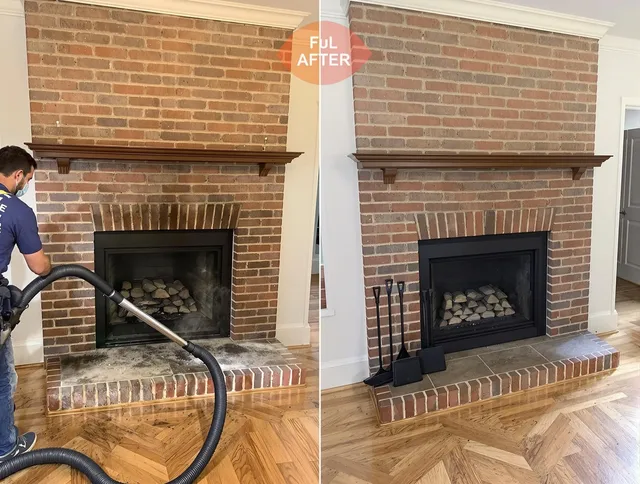 Burbank Chimney Sweep carefully sanitizing a fireplace in Burbank, CA