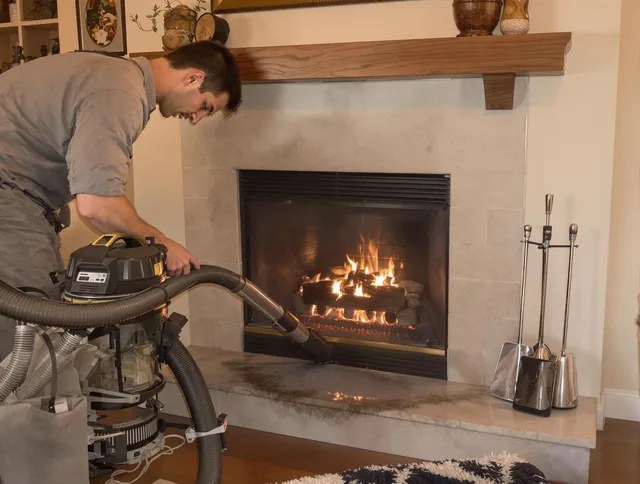 Routine fireplace upkeep by Burbank Chimney Sweep in Burbank, CA