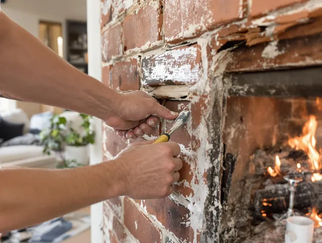 Routine fireplace repair by Burbank Chimney Sweep in Burbank, CA