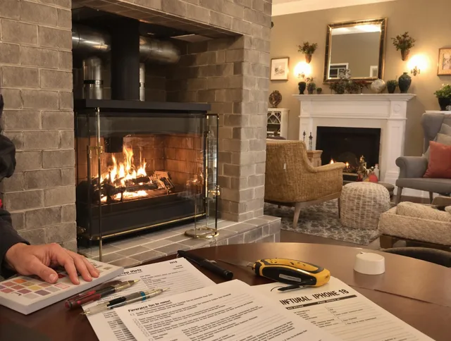 Burbank Chimney Sweep verifying fireplace safety measures in Burbank, CA