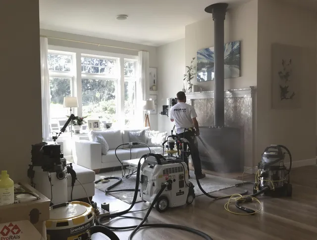 Soot removal service by Burbank Chimney Sweep for a fireplace in Burbank, CA